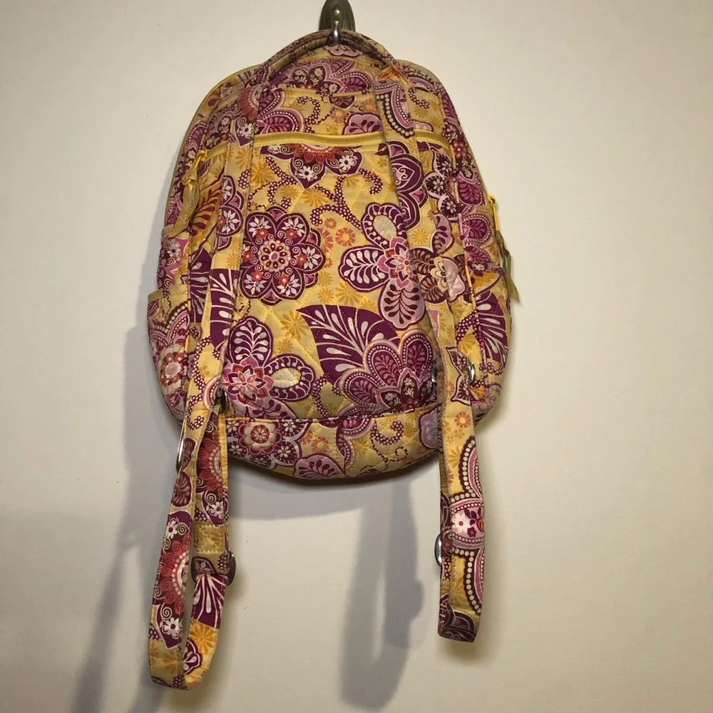 VERA BRADLEY BALI GOLD SMALL BACKPACK, PREOWNED CONDITION - Picture 4 of 16